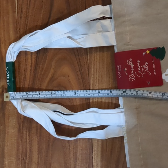 Coterie Studio 6 Canvas 100% Cotton Reusable Holiday Gift Totes NWT❤️ - Picture 15 of 15